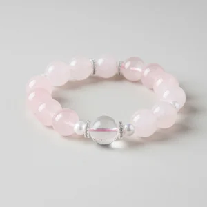 Aurora Grounding-Smoky & Clear Quartz Duo Bracelet