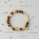 Golden Tiger's Eye & Citrine Gold Ingot Energy Bracelet
