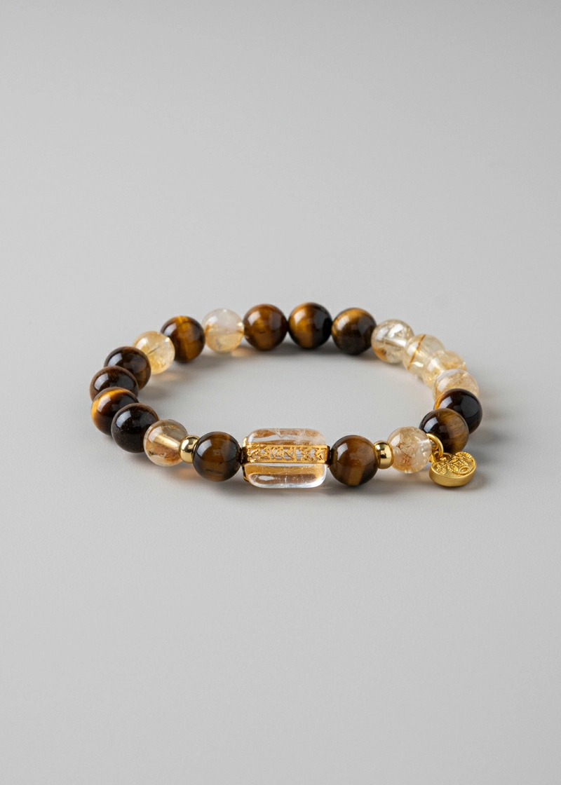 DSC02042-800px Golden Tiger's Eye & Citrine Gold Ingot Energy Bracelet