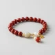FuLu Blessing · Red Carnelian&Hetian Jade Bracelet