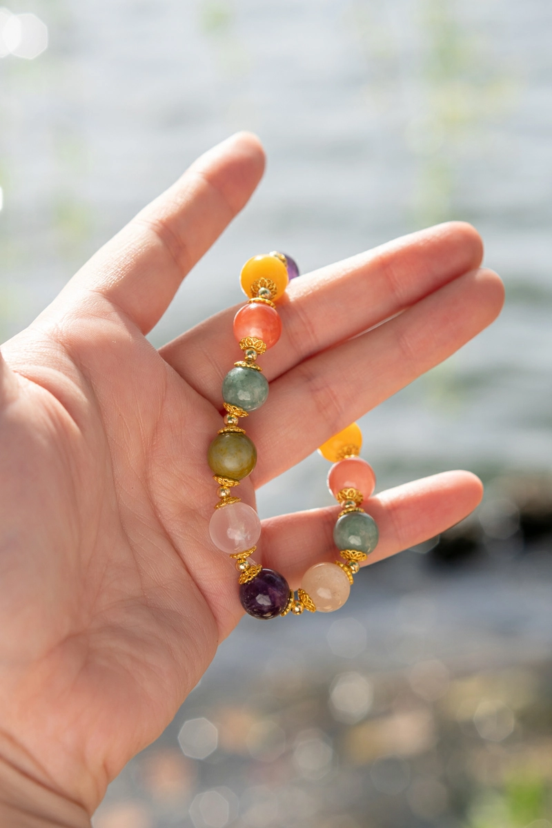 DSC02150-800px Rainbow Harmony · 7-Chakra Energy Bracelet