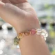 Carved Lotus Clear Quartz Bracelet 7-Chakra Energy & Zen Jewelry