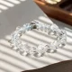 Square-Cut Clear Quartz Bracelet
