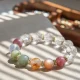 Carved Lotus Clear Quartz Bracelet 7-Chakra Energy & Zen Jewelry