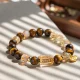 Golden Tiger's Eye & Citrine Gold Ingot Energy Bracelet