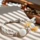 Snowscape - White Phantom Quartz Woven Bracelet｜Pure Energy Guardian