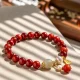 FuLu Blessing · Red Carnelian&Hetian Jade Bracelet