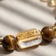 Golden Tiger's Eye & Citrine Gold Ingot Energy Bracelet