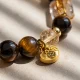 Golden Tiger's Eye & Citrine Gold Ingot Energy Bracelet