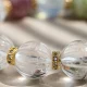 Carved Lotus Clear Quartz Bracelet 7-Chakra Energy & Zen Jewelry